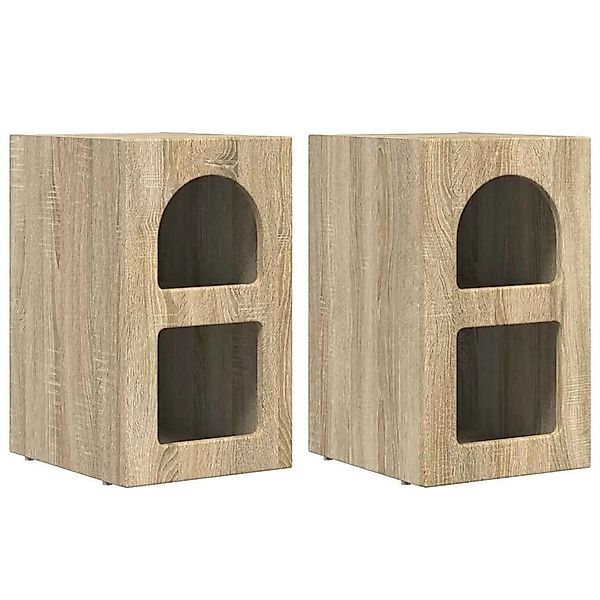 vidaXL Nachttisch 2 Stk Sonoma-Eiche 29,5 x 35 x 50 cm Holzwerkstoff 891229 günstig online kaufen