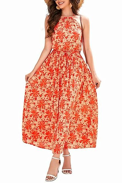 ENIX Sommerkleid Damen Sommerkleider Mode Bedruckte Kleider Sexy A-Linien-K günstig online kaufen
