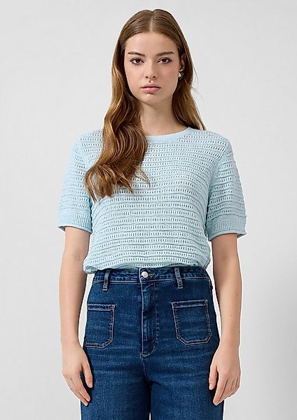 QS Kurzarmpullover Strickpullover Kurzarmpullover günstig online kaufen
