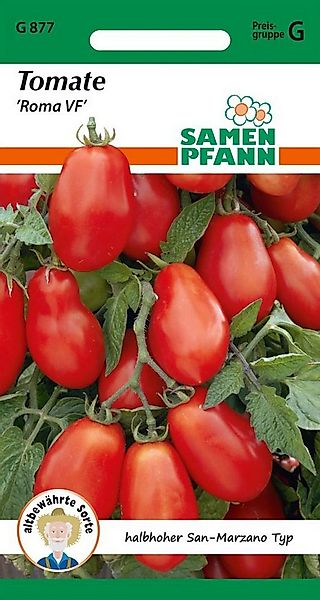 SAMEN PFANN Gemüsesamen Buschtomate, Roma - Saatgut Tomaten Samen, Solanum günstig online kaufen