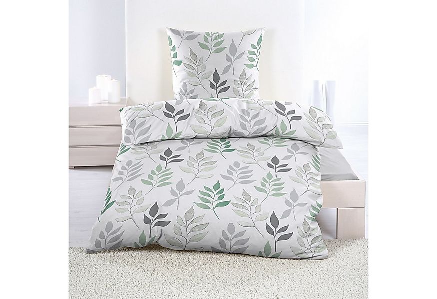 Casa Colori Bettwäsche Biber 135x200 cm 100% Baumwolle mit Reißverschluss, günstig online kaufen