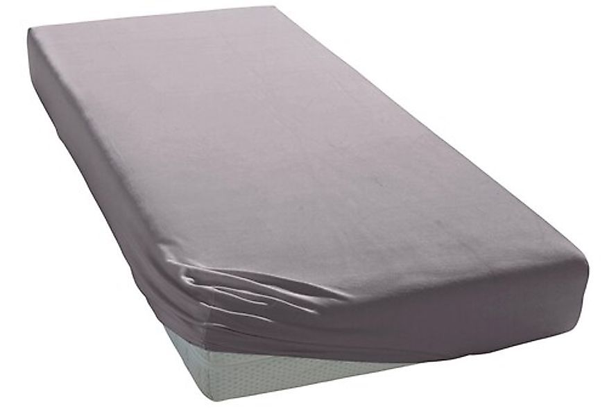 Elegante Spannbettlaken Uni Zwirn-Jersey, Mako-Jersey, Gummizug: günstig online kaufen
