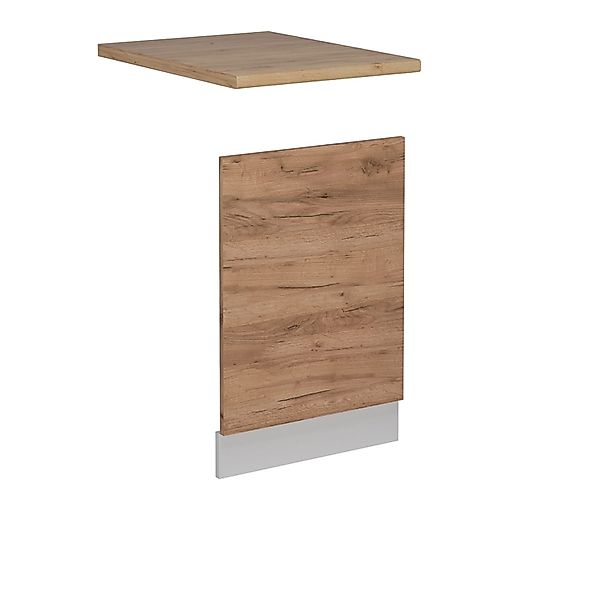 Vicco Frontblende R-Line Geschirrspüler Fronttür Goldkraft Eiche 45 cm AP E günstig online kaufen