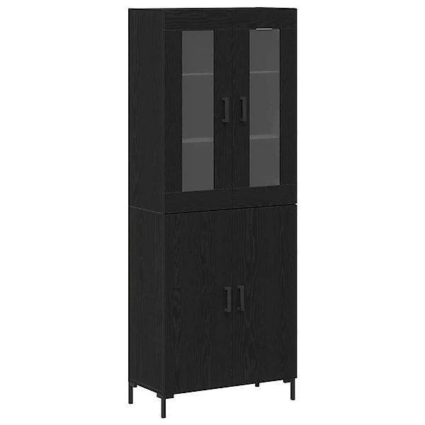 vidaXL Highboard 2-Tlg Schwarz Eichen-Optik 69,5 x 34 x 180 cm 3334351 günstig online kaufen