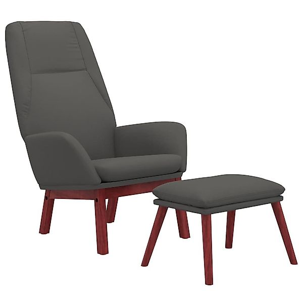 vidaXL Sessel Relaxsessel mit Hocker Dunkelgrau günstig online kaufen