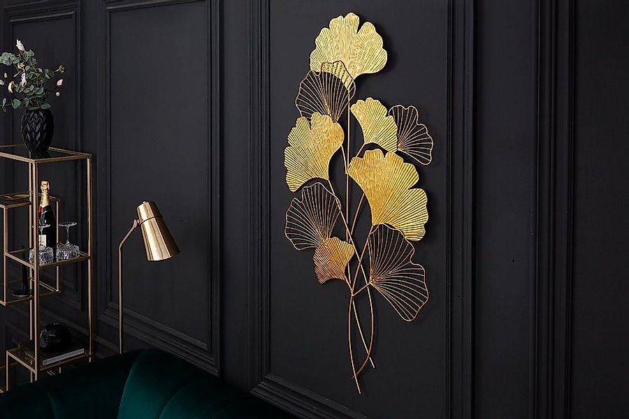 riess-ambiente Wanddekoobjekt GINKGO 110cm gold, Metall günstig online kaufen