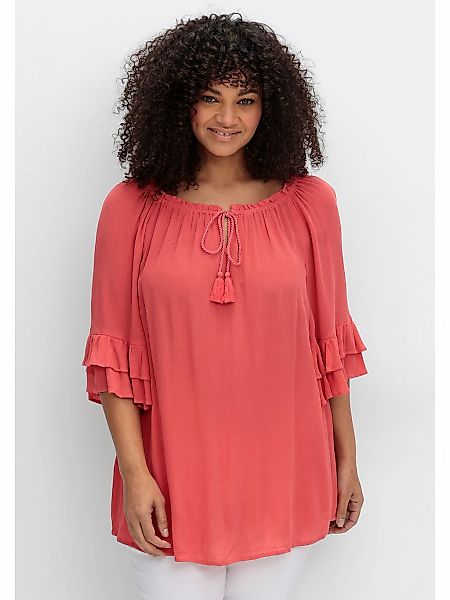 sheego by Joe Browns Tunika "Große Größen", mit Rüschenärmeln günstig online kaufen