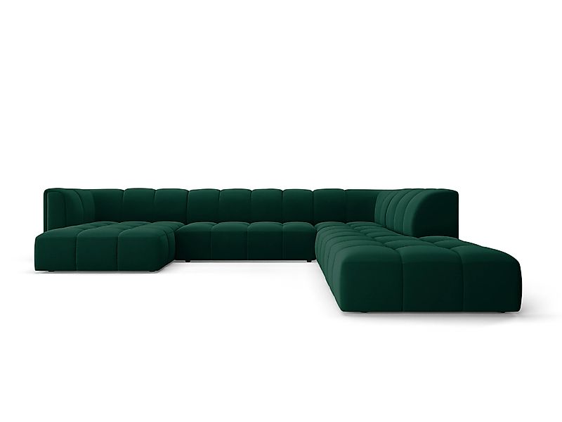 Milo Casa | Panorama-Ecksofa Francesca Samt rechts 7-Sitzer günstig online kaufen
