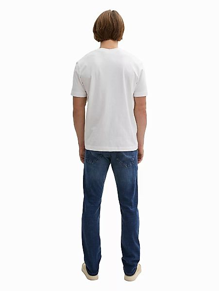 Tom Tailor Herren Jeans JOSH - Regular Slim Fit - Blau - Used Mid Stone Blu günstig online kaufen