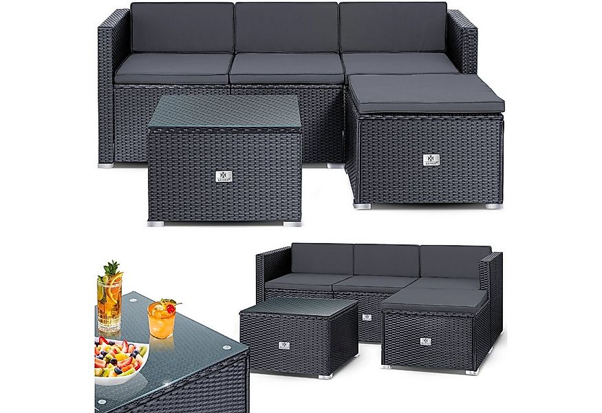KESSER Gartenlounge-Set, KESSER® Polyrattan Lounge - 3er - für Garten, Terr günstig online kaufen