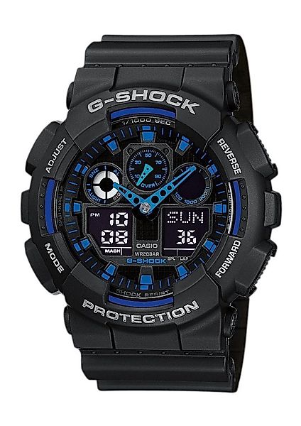 CASIO G-SHOCK Chronograph GA-100-1A2ER, Quarzuhr,Armbanduhr,Herrenuhr,digit günstig online kaufen