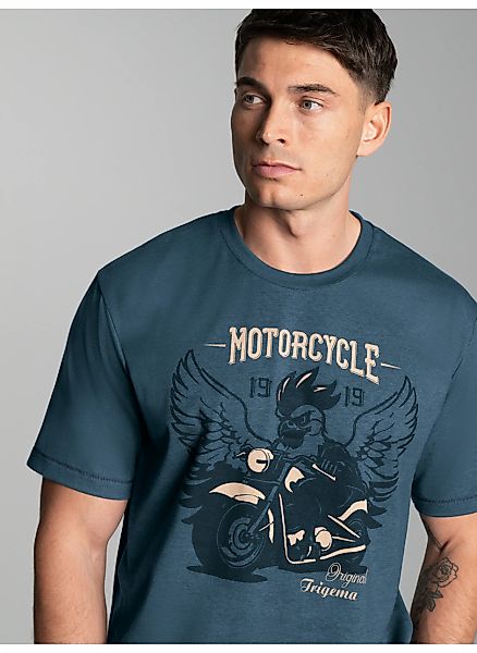 Trigema T-Shirt "TRIGEMA T-Shirt mit großem Motorrad-Printmotiv" 1 Stk. günstig online kaufen