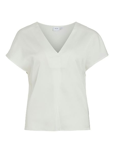 Vila Kurzarmbluse VIELLETTE V-NECK S/S SATIN günstig online kaufen