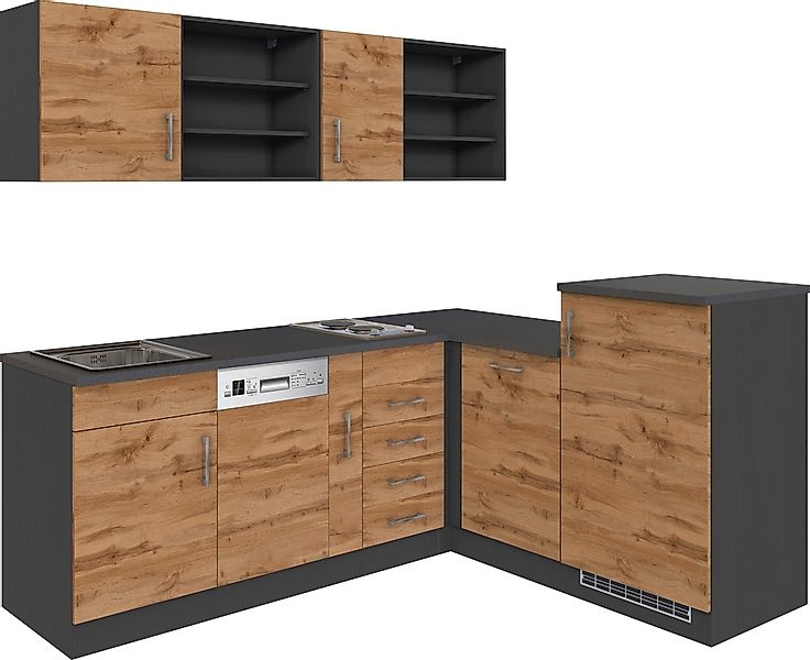 KOCHSTATION Küche "KS-Mali" Stellbreite 210/170 cm, mit E-Geräten günstig online kaufen