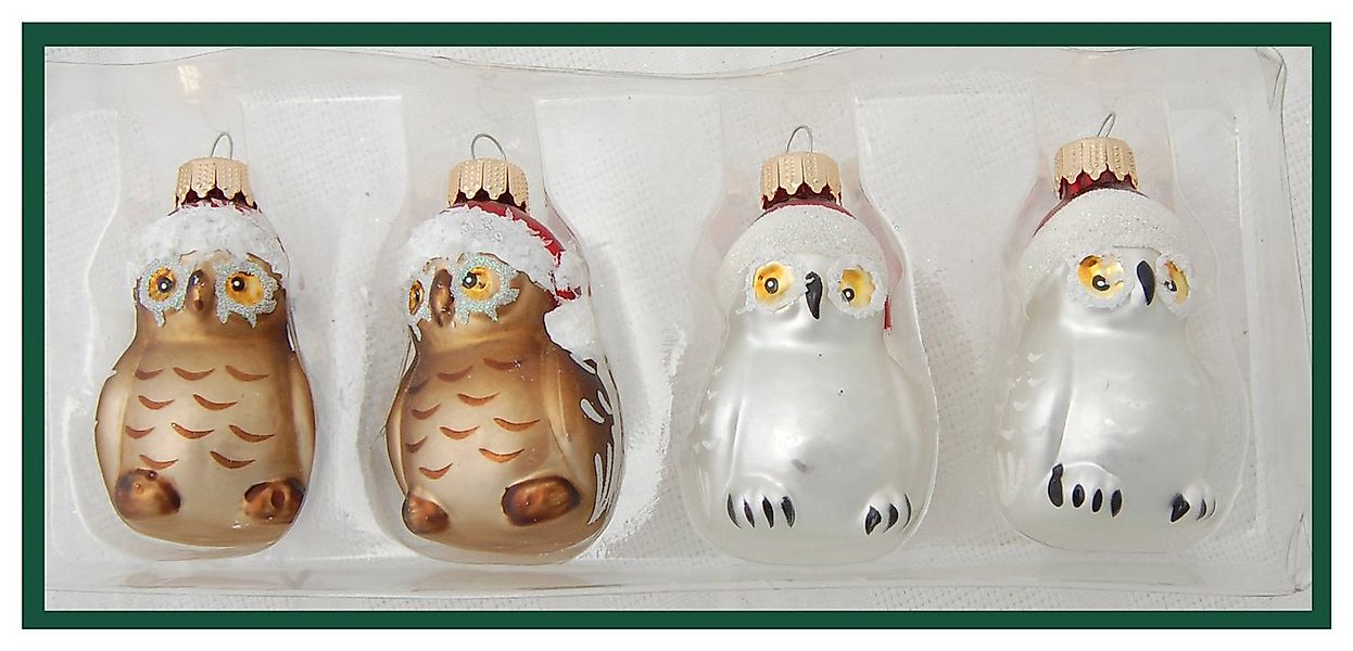 Krebs Glas Lauscha Christbaumschmuck Glasanhänger - 4er Set Mini Figuren - günstig online kaufen