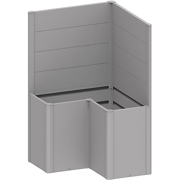 Biohort Sichtschutz Belvedere L-Form 2 Stk. o. Acrylglas Gr. L100 Quarzgr.- günstig online kaufen