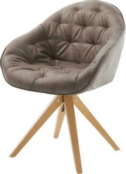 DELIFE Polsterstuhl Gaio-Flex, Holzgestell kantig Natur günstig online kaufen