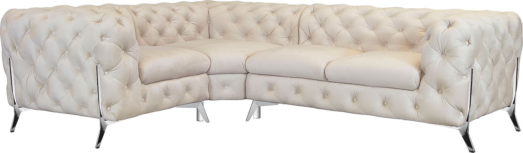 Home affaire Chesterfield-Sofa »Amaury L-Form« moderne Chersterfield-Optik, günstig online kaufen