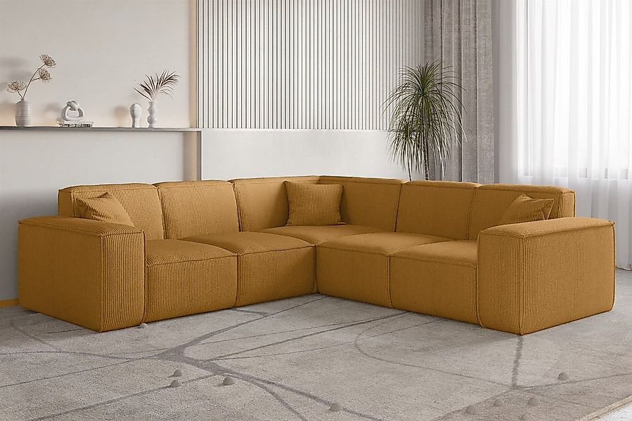 Fun Möbel Ecksofa Designersofa CELES PREMIUM in Stoff Scala, Seite Universa günstig online kaufen