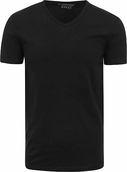 Garage Stretch Basic T-Shirt Schwarz V-Ausschnitt - Größe M günstig online kaufen