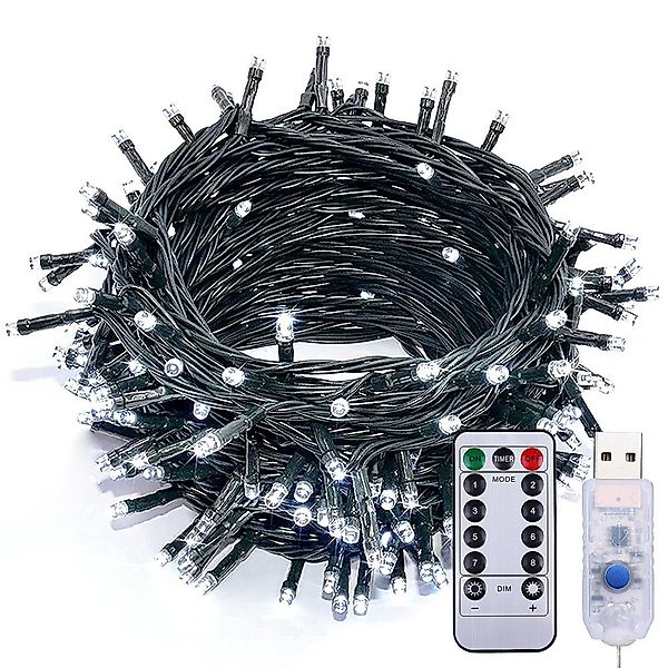 Rosnek LED-Lichterkette 5-10M 50-100 LEDs Vorhang günstig online kaufen
