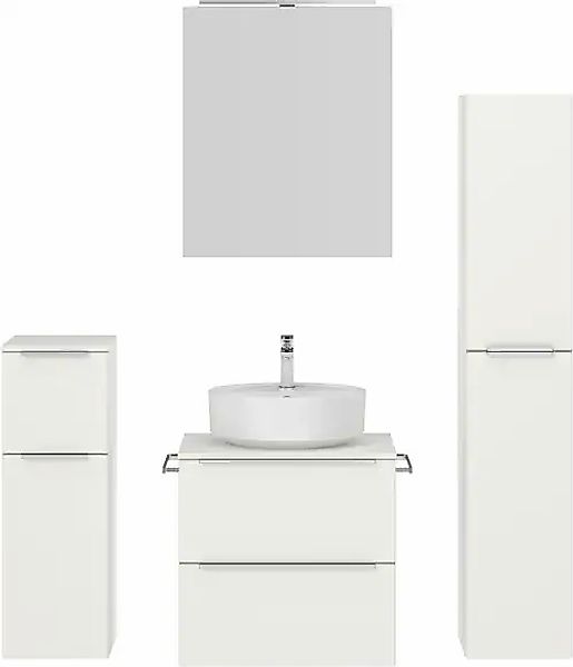 nobilia® Badmöbel-Set »Alvene« vormontiert, mit Soft-Close, 4 Stk. tlg. günstig online kaufen