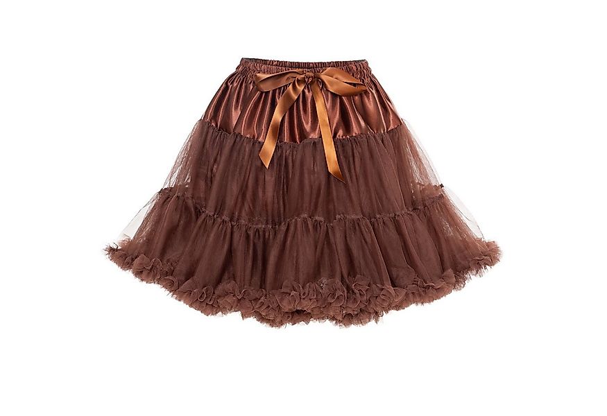 Metamorph Kostüm Rüschen Tutu braun, Hochwertiger Petticoat mit Schleife un günstig online kaufen