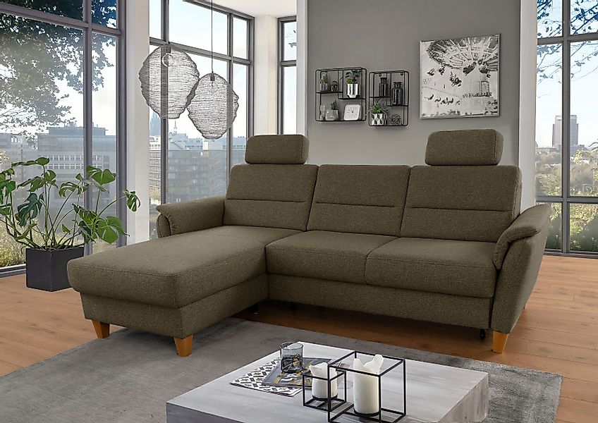 Home affaire Ecksofa Palmera L-Form, Federkern, günstig online kaufen