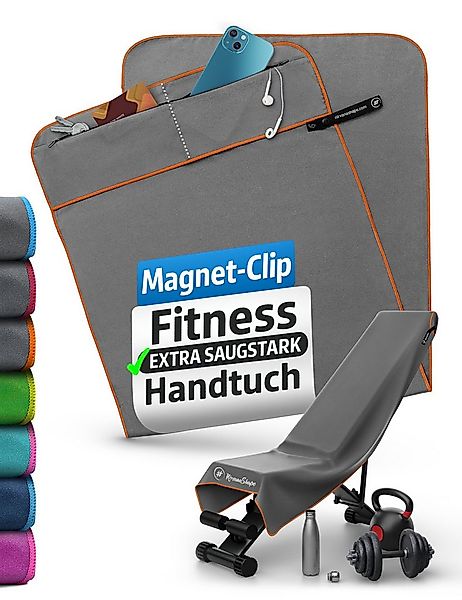 NirvanaShape Sporthandtuch Fitness-Handtuch mit Magnet-Clip, Mikrofaser Spo günstig online kaufen