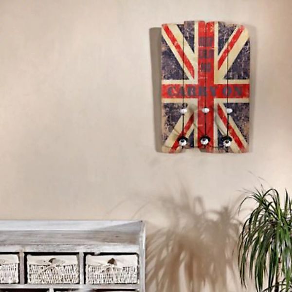 Mucola 60cm England Flagge Flurgarderobe Garderobenpaneel Wandgarderobe Wan günstig online kaufen