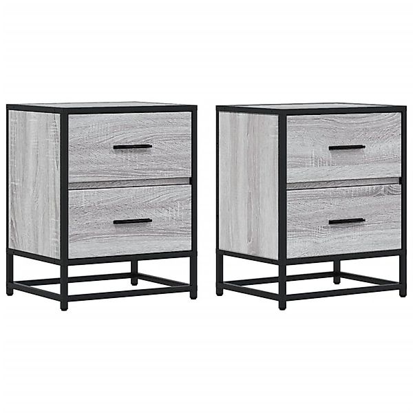 vidaXL Nachttische 2 Stk, Grau Sonoma 40x31x50 cm Holzwerkstoff 848681 günstig online kaufen
