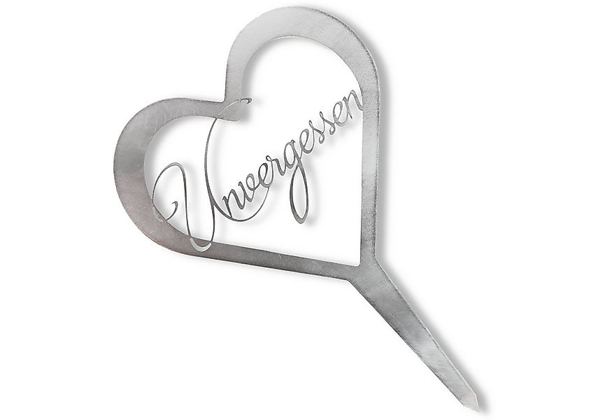 Rostikal Metallschild Grabschmuck Herz - Grab Deko mit Gravur Du Fehlst / U günstig online kaufen