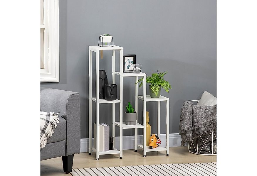 Outsunny Pflanzentreppe Pflanzenständer mit 7 Ablagen (Pflanzenregal, 1 St. günstig online kaufen