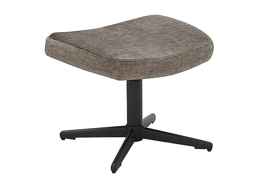 riess-ambiente Fußhocker VOGUE 45cm taupe / schwarz - Samt, drehbar, Metall günstig online kaufen