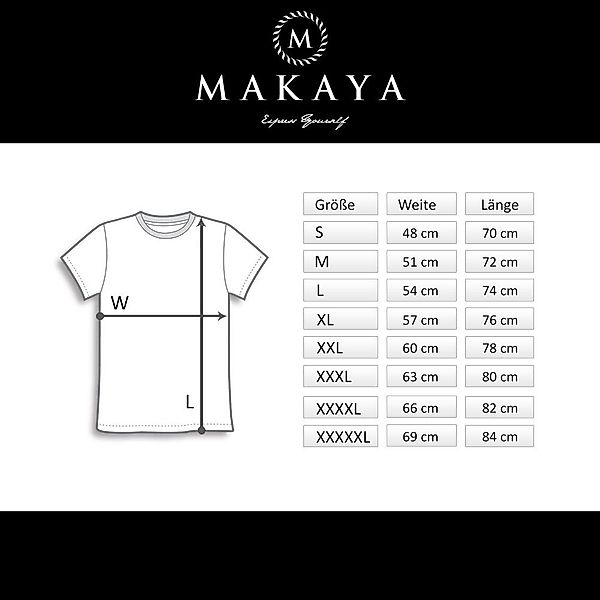 MAKAYA T-Shirt Herren Aufdruck Dead Inside günstig online kaufen