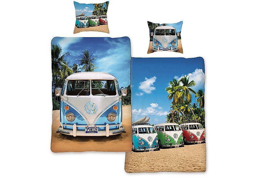 BERONAGE Wendebettwäsche VW Volkswagen Bulli Live Bettwäsche Biber / Flanel günstig online kaufen