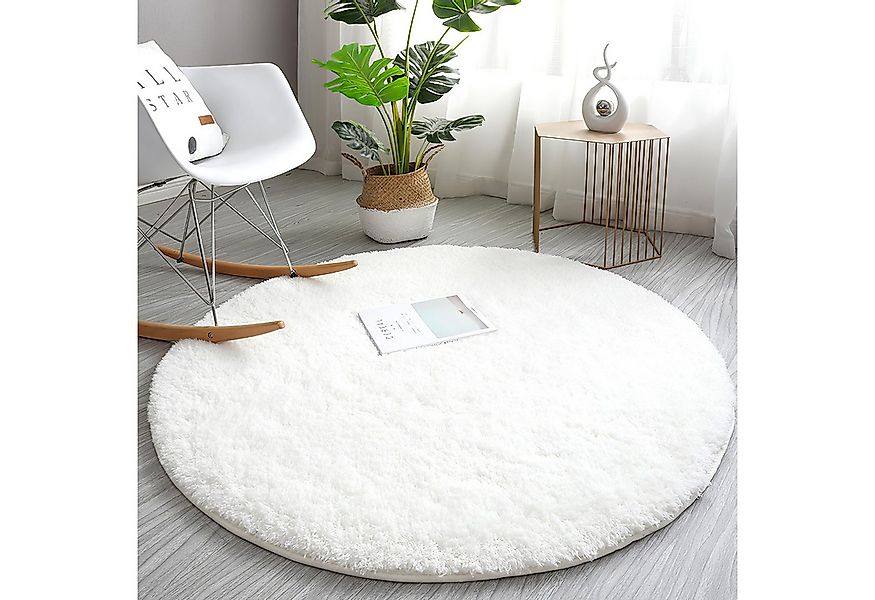 BlingBin Teppich 120cm Fellteppich Rutschfester Kunstfell, Kuschelig Waschb günstig online kaufen