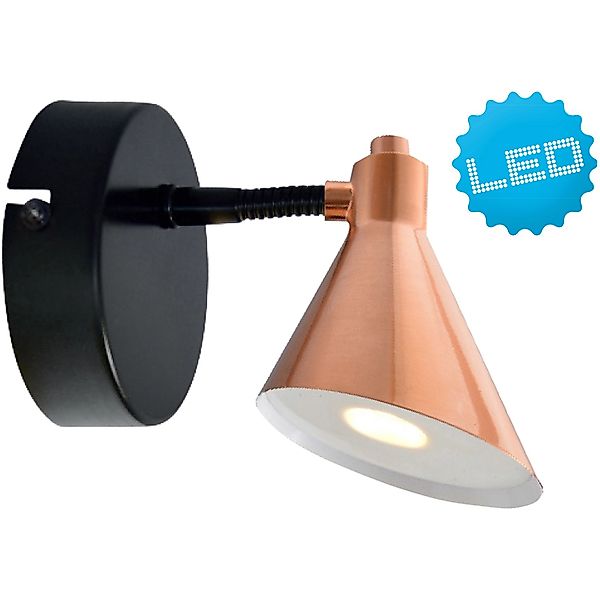 Näve LED-Wandleuchte Sudschuk 23 cm x 13,5 cm Kupfer günstig online kaufen