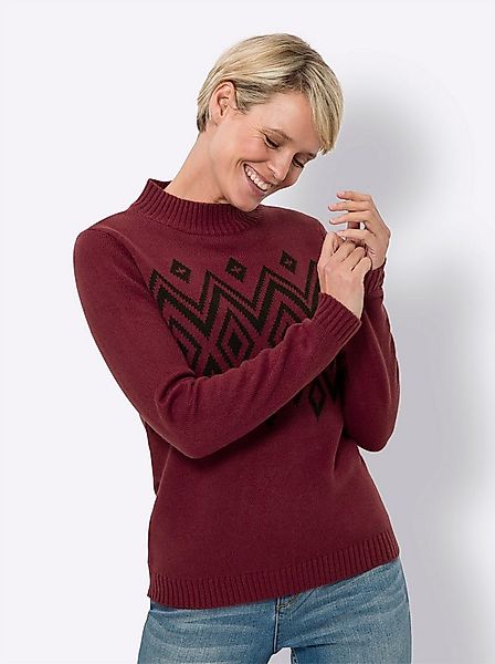 Sieh an! Strickpullover Stehkragen-Pullover günstig online kaufen
