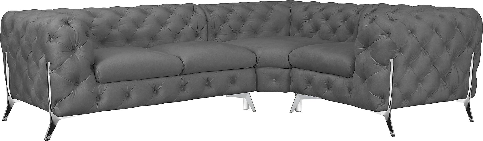 Home affaire Chesterfield-Sofa »Amaury L-Form« moderne Chersterfield-Optik, günstig online kaufen