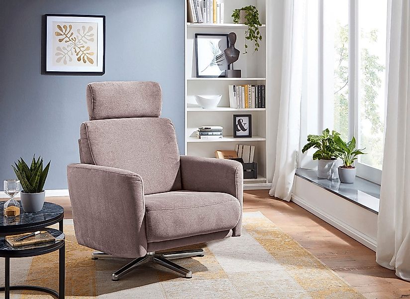 CALIZZA INTERIORS Drehsessel »Lari«, wahlweise mit einsteckbarer Kopfstütze günstig online kaufen