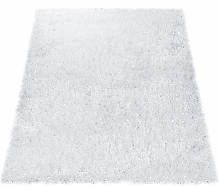 Paco Home Hochflor-Teppich "Glamour 300" rechteckig 70 mm Höhe Uni Farben, günstig online kaufen