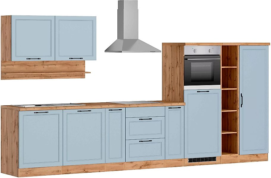 Kochstation Küche »KS-Lana«, 380 cm breit, wahlweise mit oder ohne E-Geräte günstig online kaufen