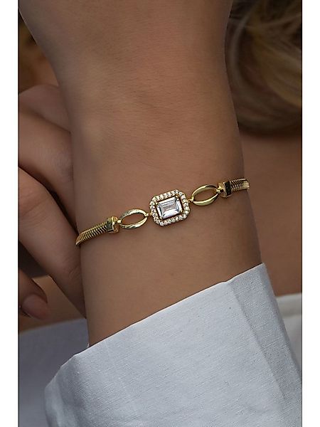 Nisan Ketten und Armband Set, 925 Silber Damen Armband – Gold Vergoldet mit günstig online kaufen