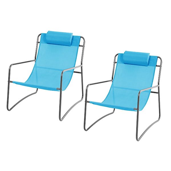 Svita Sveio 2er Set Outdoor Relaxsessel Gartenstuhl Mit Kissen Liegestuhl B günstig online kaufen