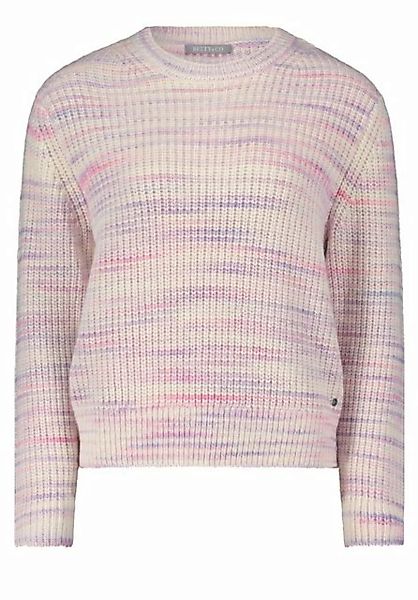 Betty&Co Sweatshirt Strickpullover Kurz 1/1 Arm, Camel/Lilac günstig online kaufen