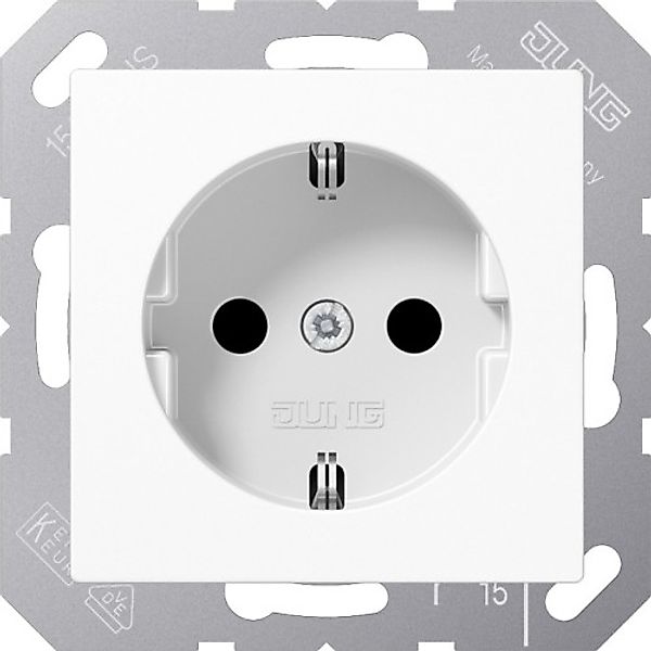 Jung SCHUKO-Steckdose o. Kralle alpinweiß A 1520 NKI WW - A1520NKIWW günstig online kaufen
