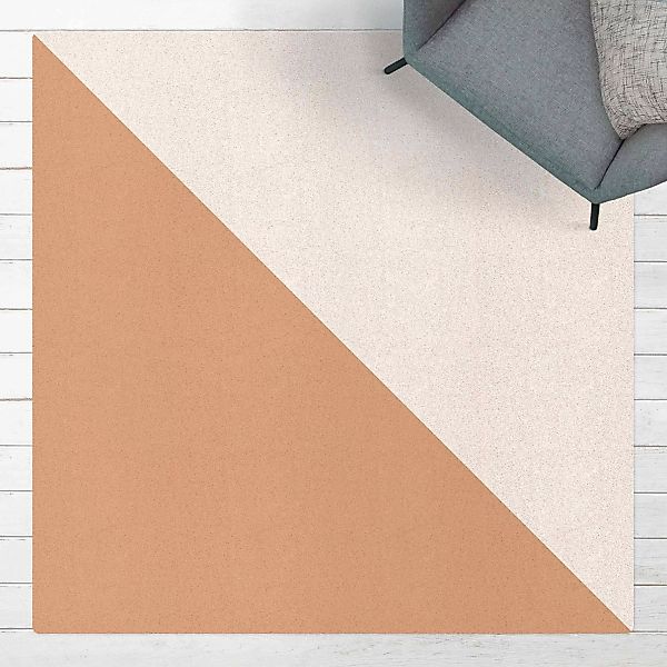 Kork-Teppich Einfaches Weißes Dreieck günstig online kaufen