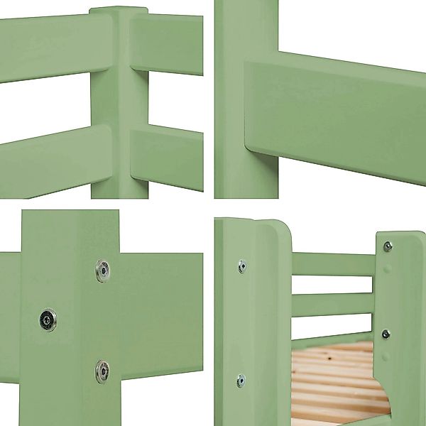 Hoppekids Etagenbett "ECO Comfort Kinderbett 90x200 oder 70x160 aus Massivh günstig online kaufen
