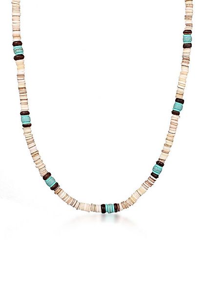 Kuzzoi Silberkette Herren Howlith Türkis Heishi Beads Vintage Surfer 925 St günstig online kaufen